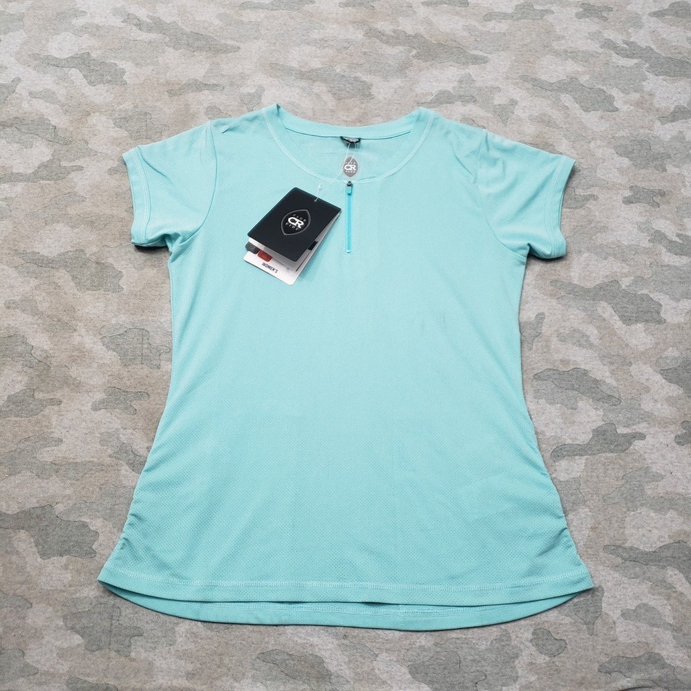 Club Ride Top Womens Medium Green Short Sleeve NWT